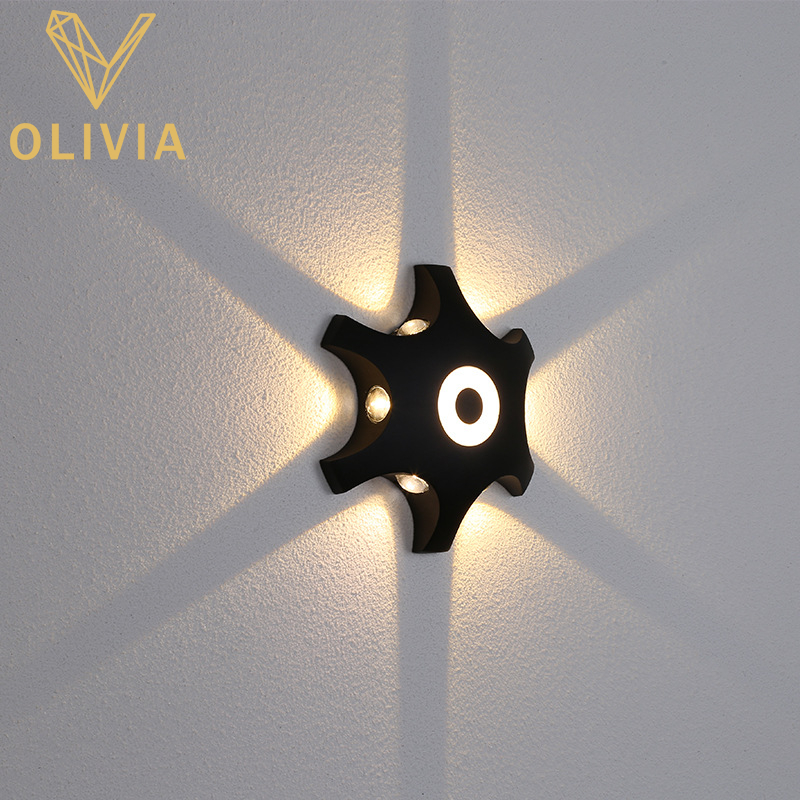 Outdoor Wall Light Aluminum Material High Quantity Waterproof Modern Style 5+3W/6+3W/8+3W