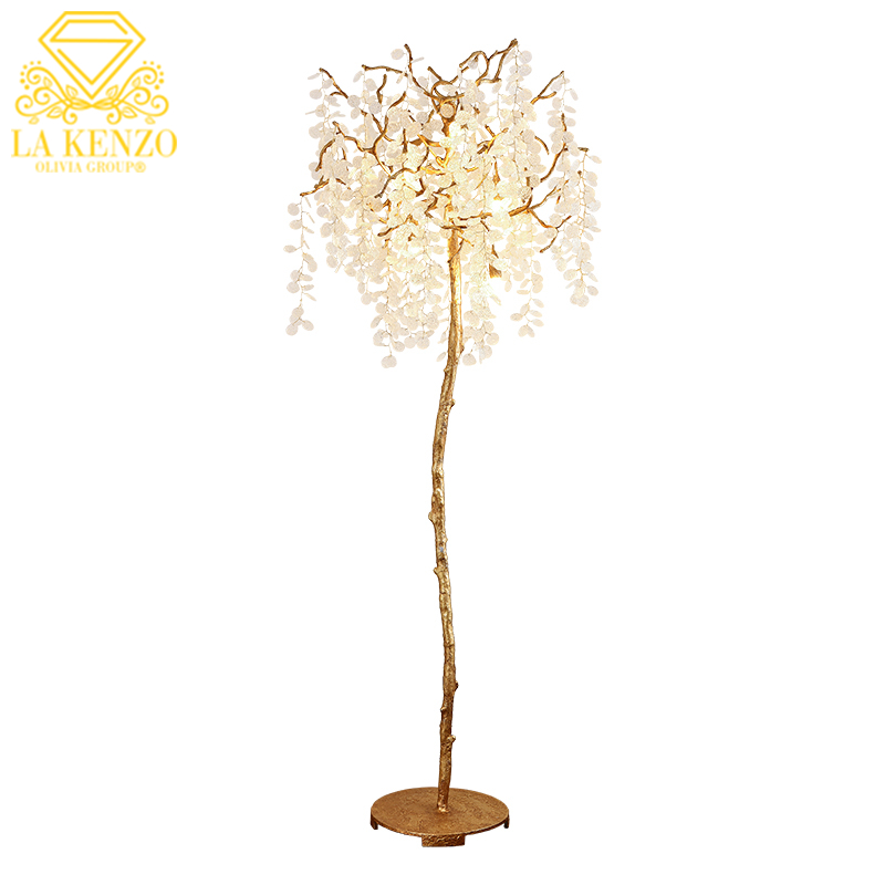 Italian Liquid Copper Money Tree Modern Floor Lamp 
