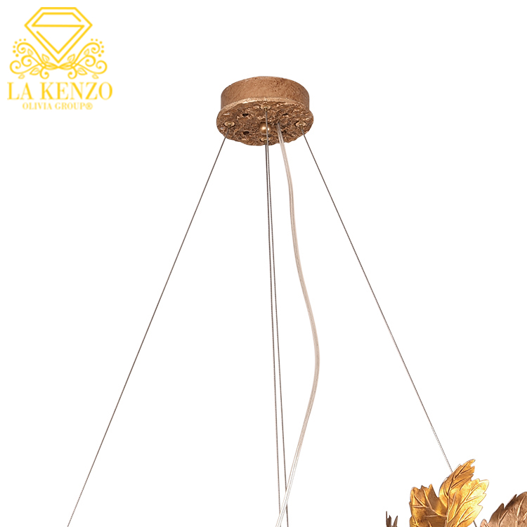 Italian Liquid G9 Crystal Maple Leaf Modern Pendant Lamp 