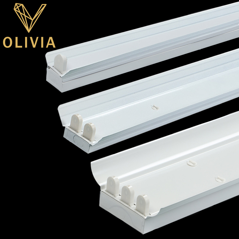 Single Double lamp holder lighting led t8 tube light fixtures B