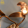 Italian Copper Modern Plant Wall Lamp 