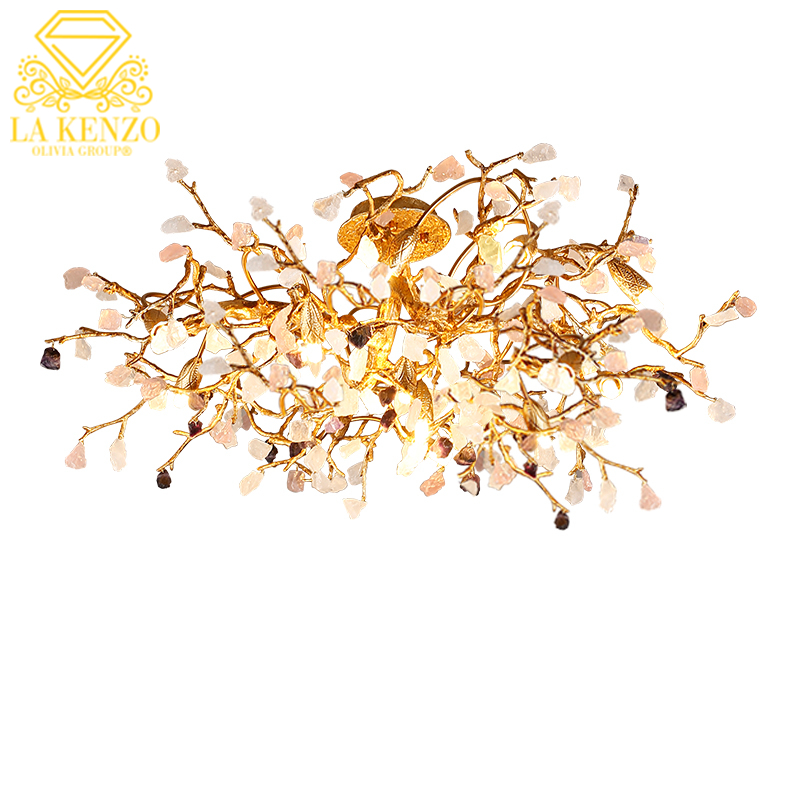 Italian Liquid Copper Stone Modern Pendant Lamp 