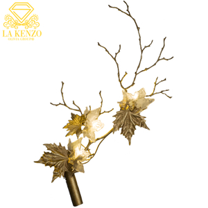 Italian Copper Modern Maple Leaf Wall Lamp 