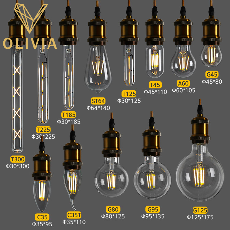 LED Filament Retro Globe Edison Light Bulb 2W/4W/6W/8W