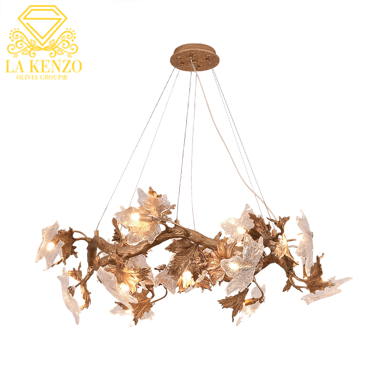 Italian Liquid Leaf glass Modern Pendant Lamp 