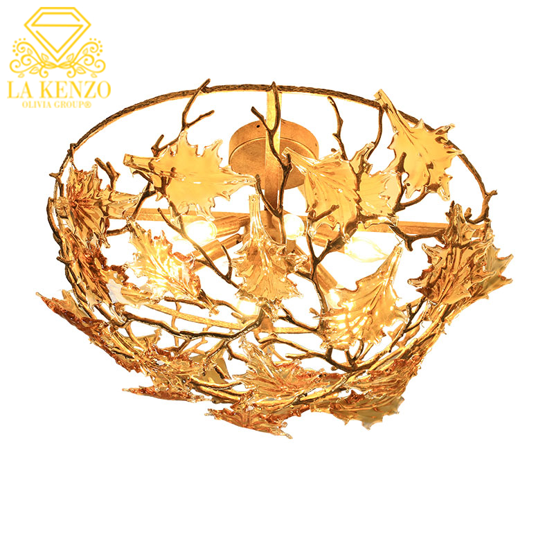 Italian Liquid Leaf Copper Modern Pendant Lamp 